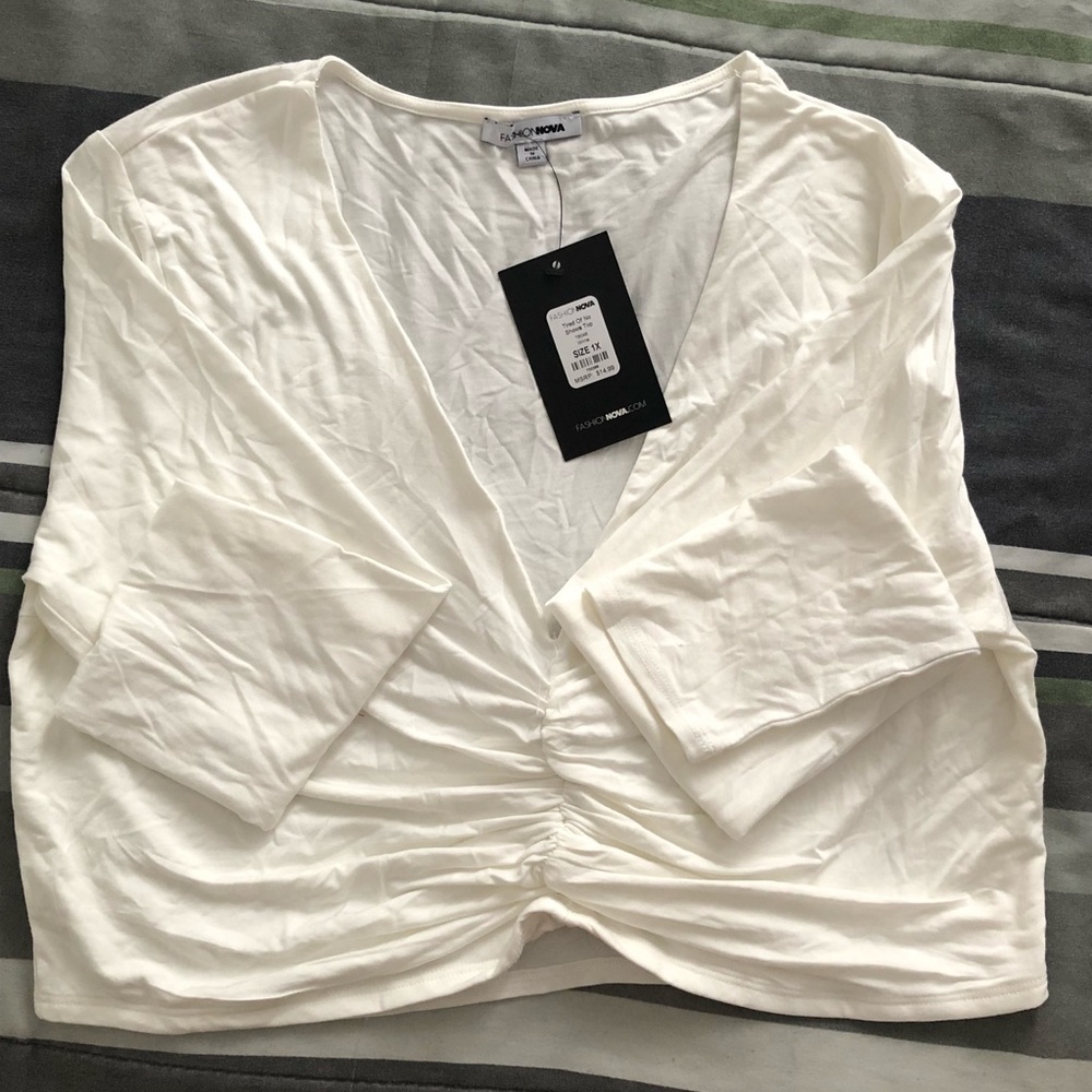 White crop top